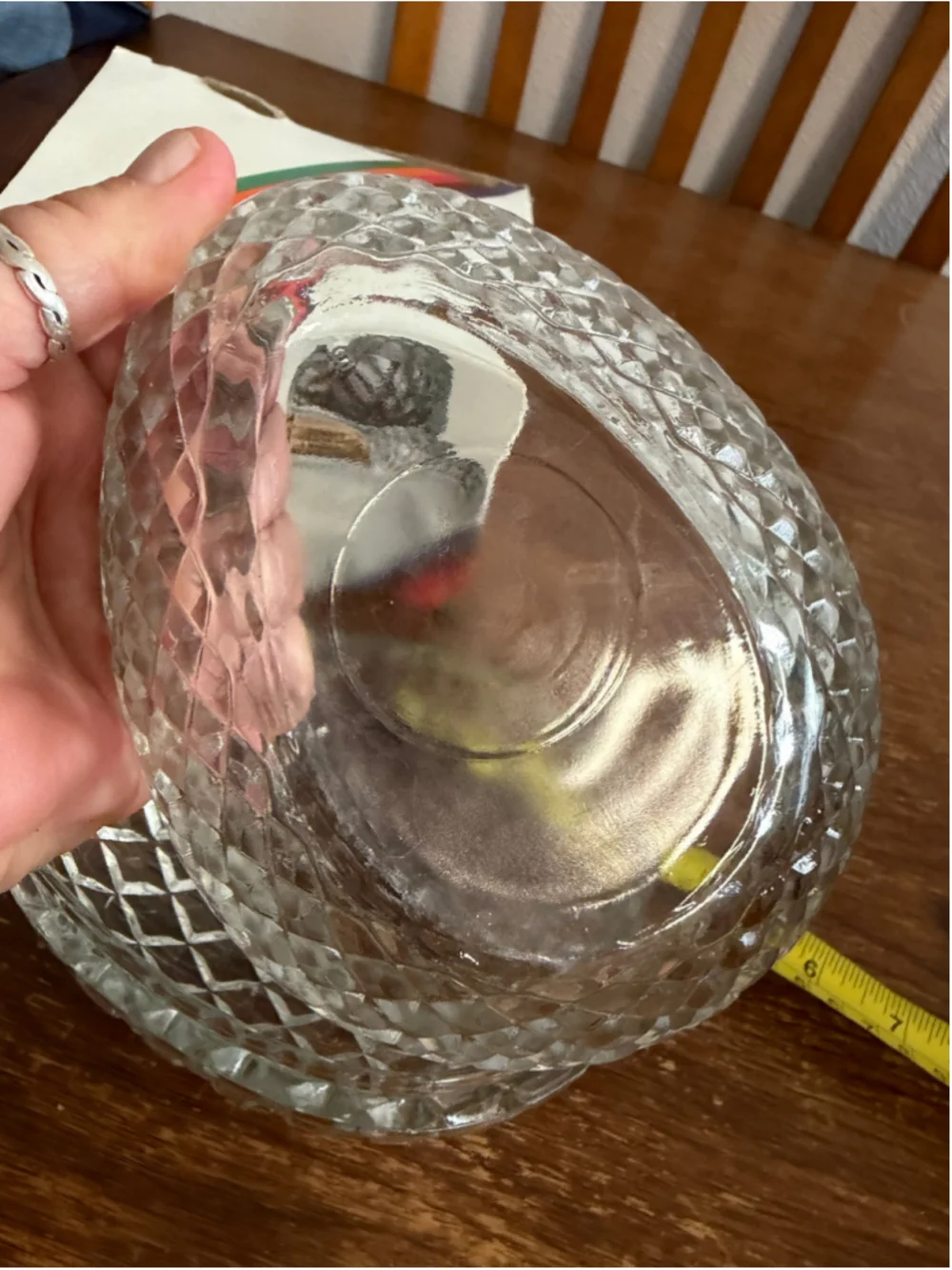 Vintage Jeannette Crystal Curios The Egg 2733C Glass Dish NOS Original Box